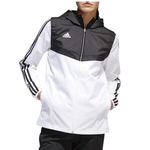 Adidas Tiro White and Black Windbreaker Jacket